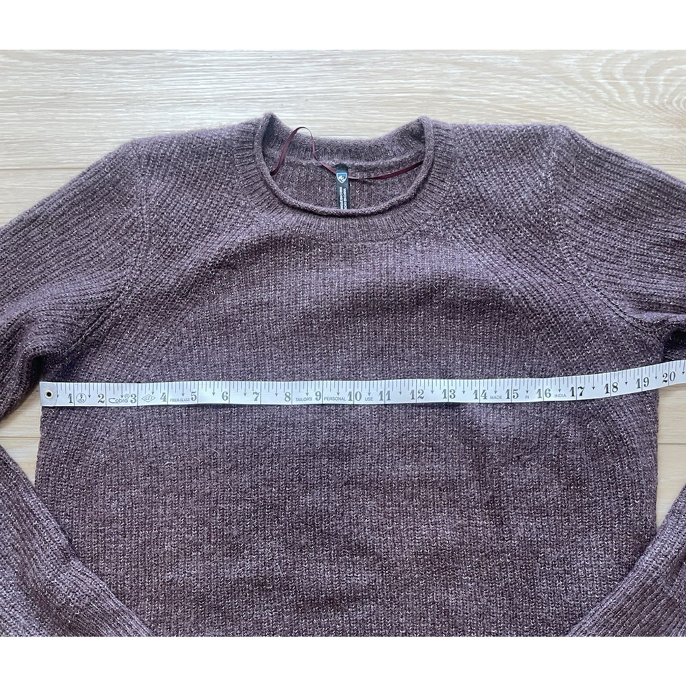 KUHL Women’s Small Long Sleeve Sweater Purple Eggplant Super Soft Stretch Knit S - Picture 7 of 8